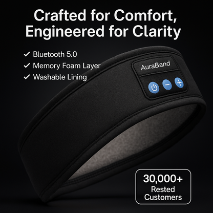 AuraBand - Headband / Eye Mask with Bluetooth Speakers