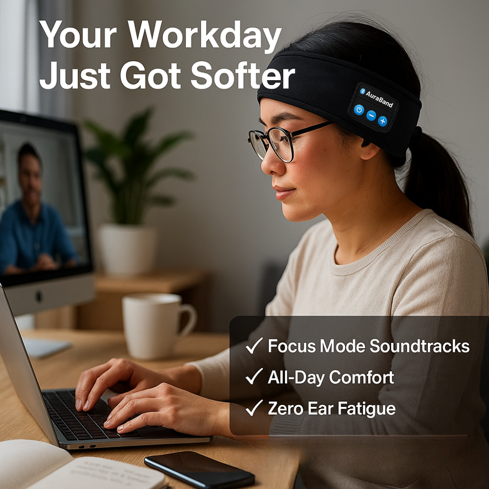 AuraBand - Headband / Eye Mask with Bluetooth Speakers